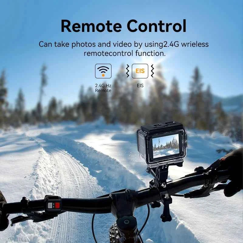 Null 4K Outdoor WiFi Action Camera Helmet Video Recording 4K/30FPS WiFi 2.0" 170DGPS 4X Zoom Underwater Waterproof Sports Camera