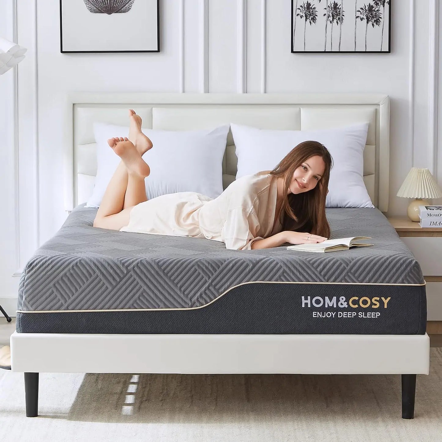 Hcore 10 Inch Queen Size Luxury Cooling Gel Green Tea Memory Foam Mattress - WORLDZii
