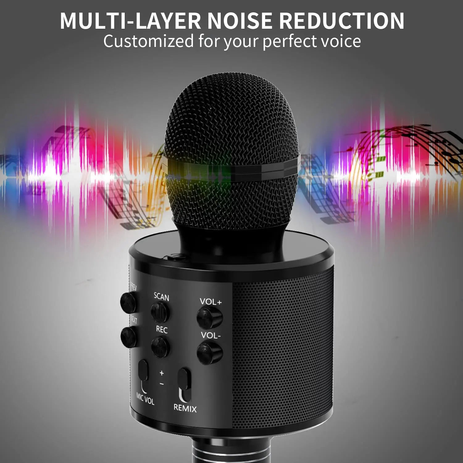 Portable Handheld Wireless Karaoke Microphone Speaker Microphone for Kids Music Player Singing Recorder KTV - WORLDZii