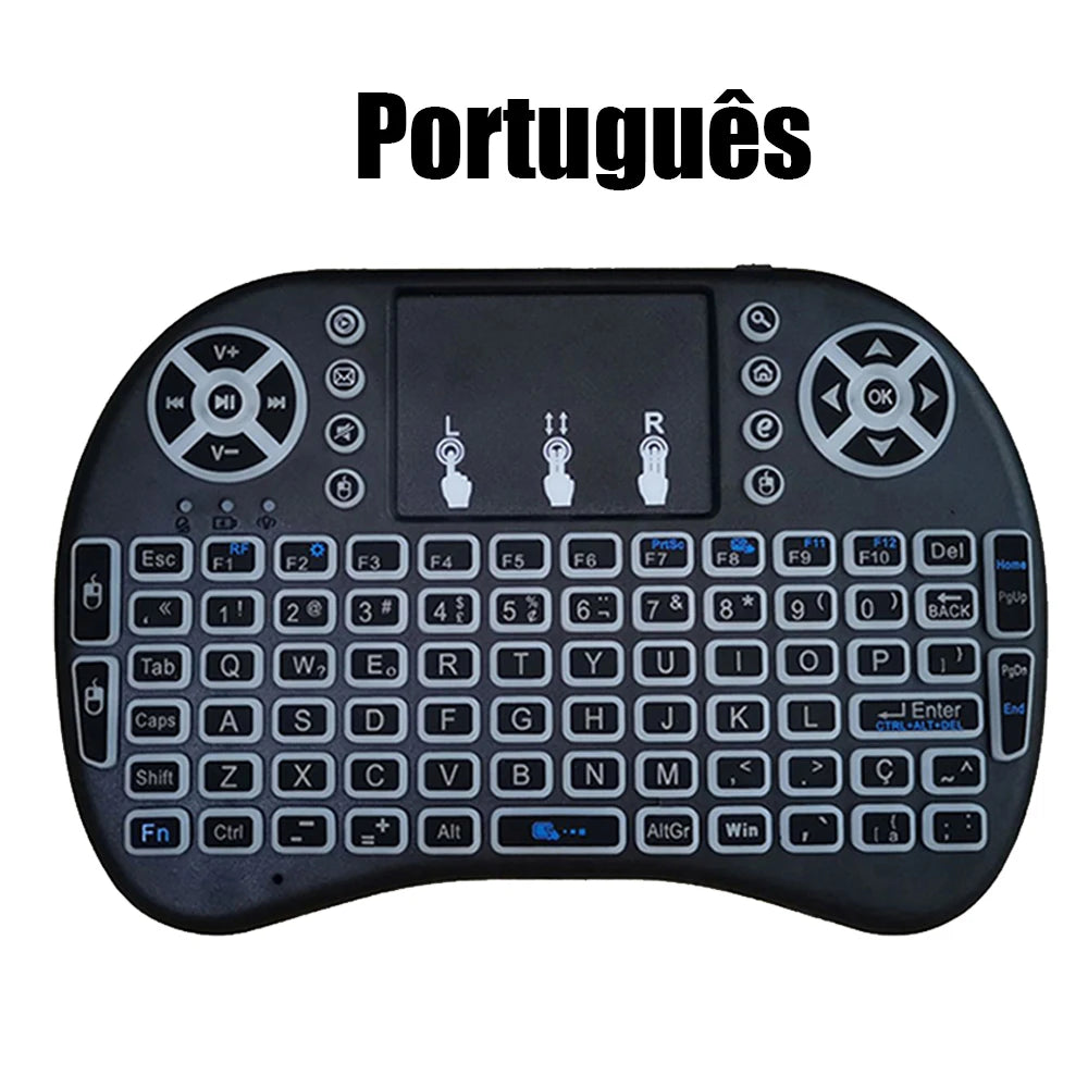I8 Mini Wireless Keyboard with 7 Color Backlit - WORLDZii