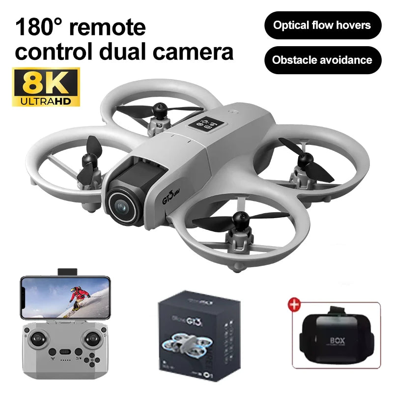 NEW Drones GT3 GPS 8K Professional HD 180° Dual Cameras 5G WIFI Brushless Motors Obstacle Avoidance FPV Foldable Quadcopter Toys - WORLDZii