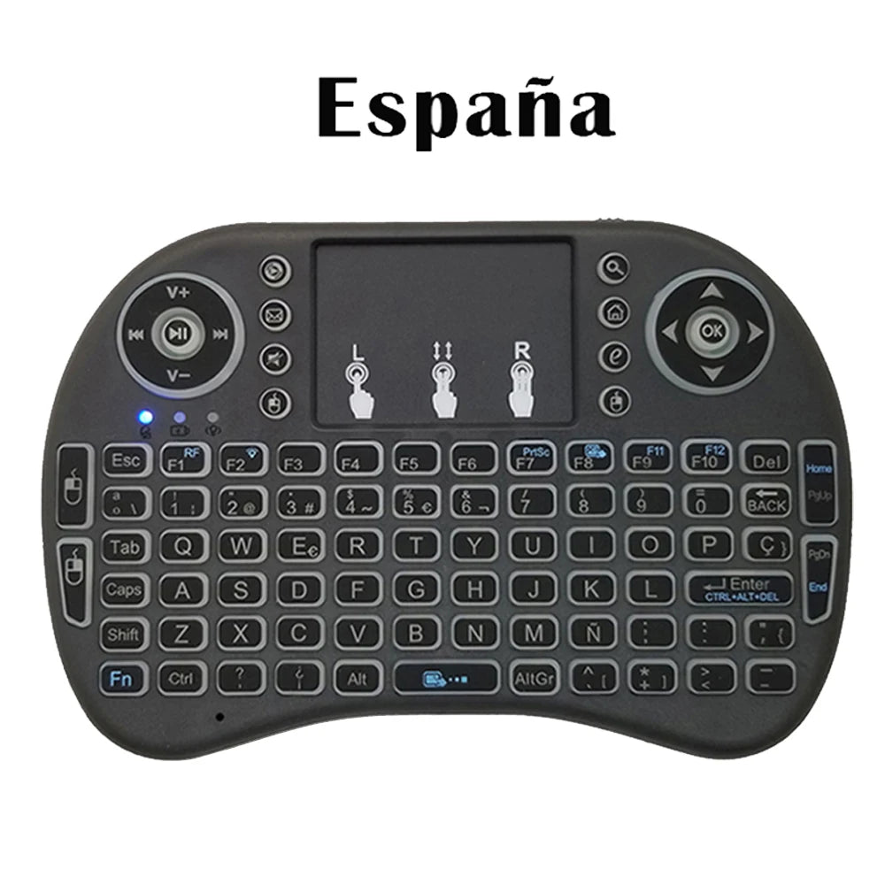 I8 Mini Wireless Keyboard with 7 Color Backlit - WORLDZii