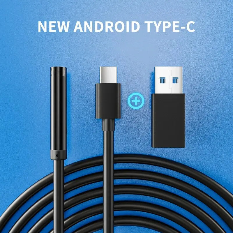 7.0MM TYPE-C IP67 USB Flexible Inspection Borescope Cameras for Phone PC