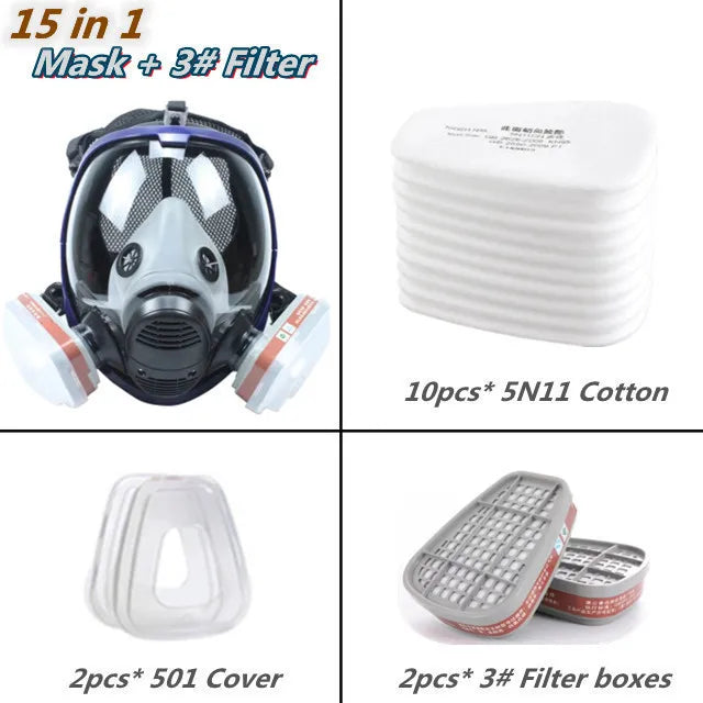 Chemical Gas Mask-Dust Respirator and Anti-Fog - WORLDZii
