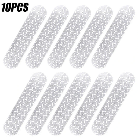 80-10PCS Waterproof High Visibility Reflector Tape for Night Riding or Walking - WORLDZii