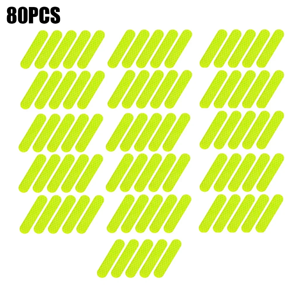 80-10PCS Waterproof High Visibility Reflector Tape for Night Riding or Walking - WORLDZii