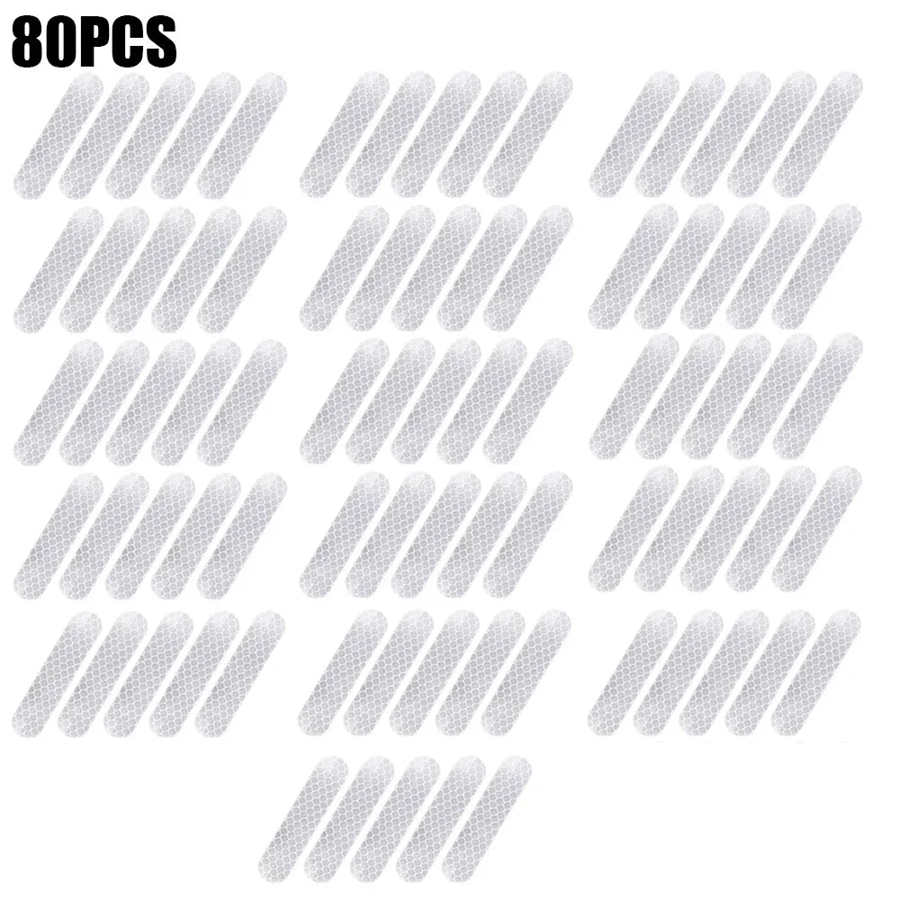 80-10PCS Waterproof High Visibility Reflector Tape for Night Riding or Walking - WORLDZii