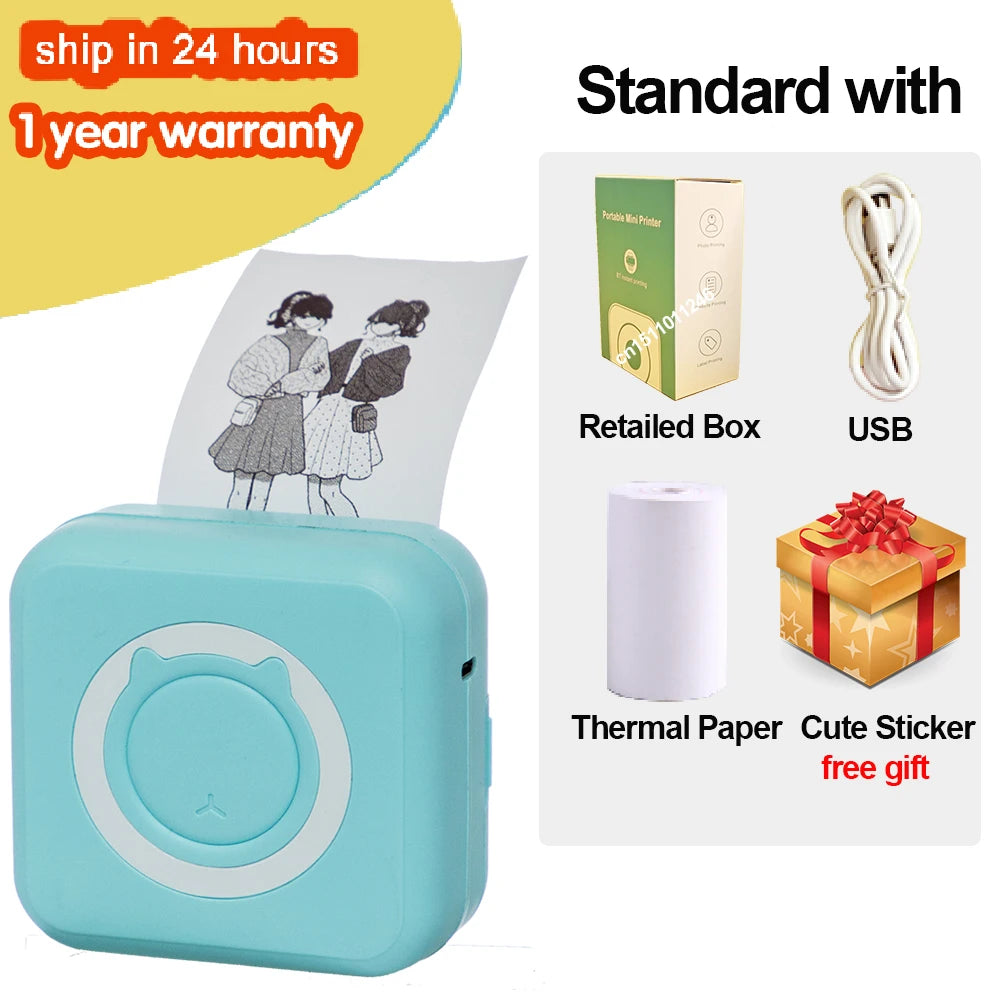 KGG Mini Portable Thermal Printer - WORLDZii