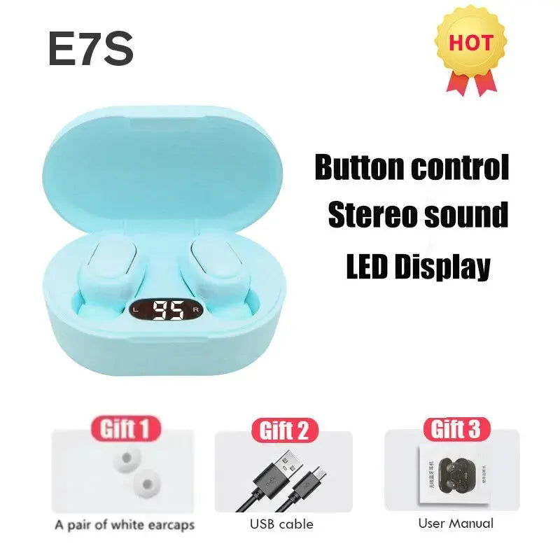 TWS E7S Fone 5.3 Wireless Headphones with Mic