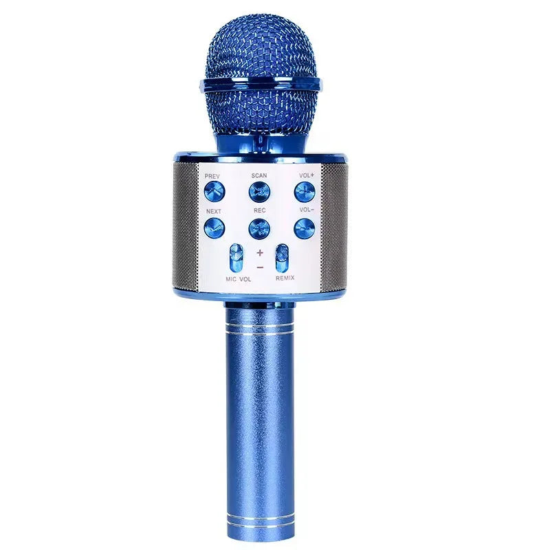 Portable Handheld Wireless Karaoke Microphone Speaker Microphone for Kids Music Player Singing Recorder KTV - WORLDZii