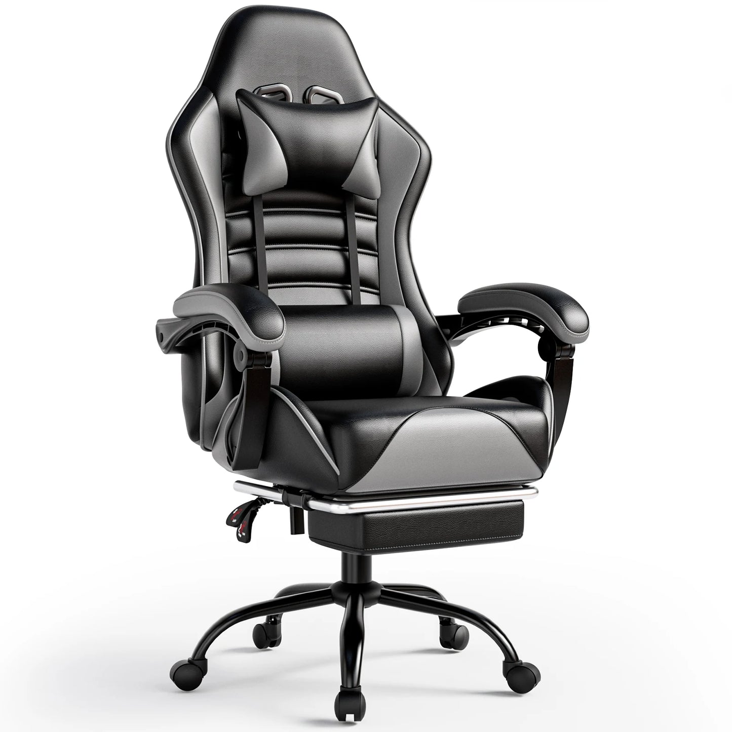 Ergonomic Gaming Chair with Footrest - WORLDZii