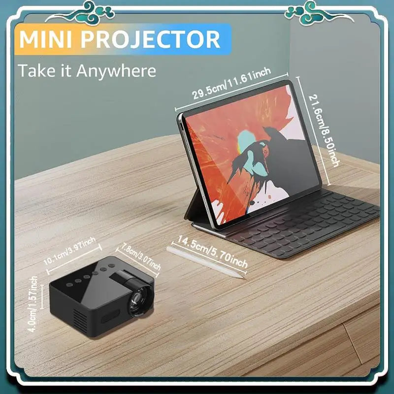 YT100 Mini Home Portable Mini  Home Theater Projector - WORLDZii