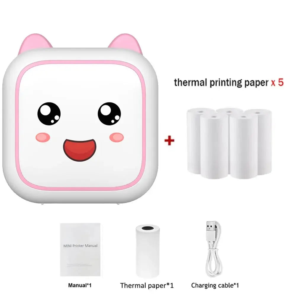 Mini Smile Printer Inkless with Thermal Paper - WORLDZii