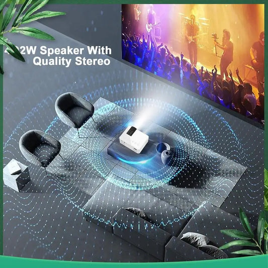 Portable Mini Home Theater Wireless Multi-Function Projector Easy Install - WORLDZii
