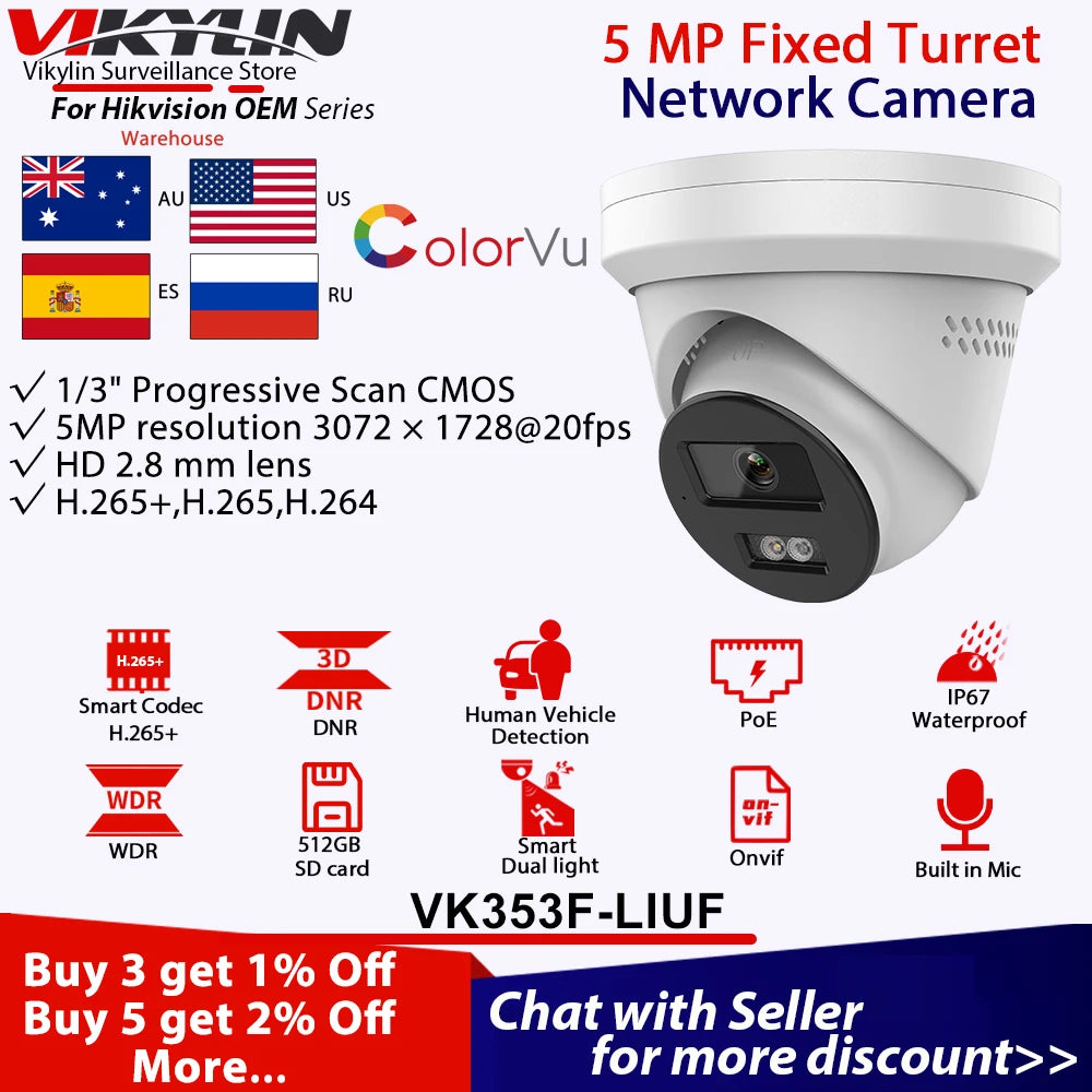 IP Surveillance Security Camera with MIC - WORLDZii